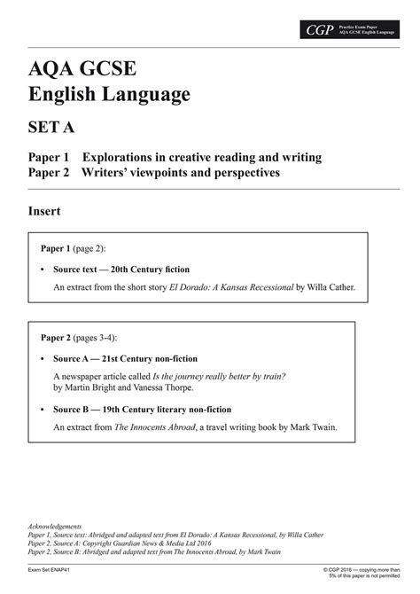 aqaqa|AQA GCSE English Language Past Papers